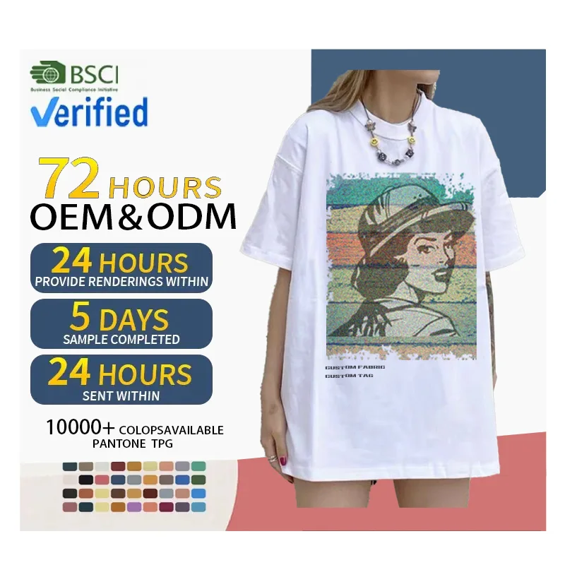 ODM OEM 190gsm T Shirt Custom Pure Cotton t-shirt Printing Blank t-shirt with Logo For Mens Plain t shirts Printed T Shirt