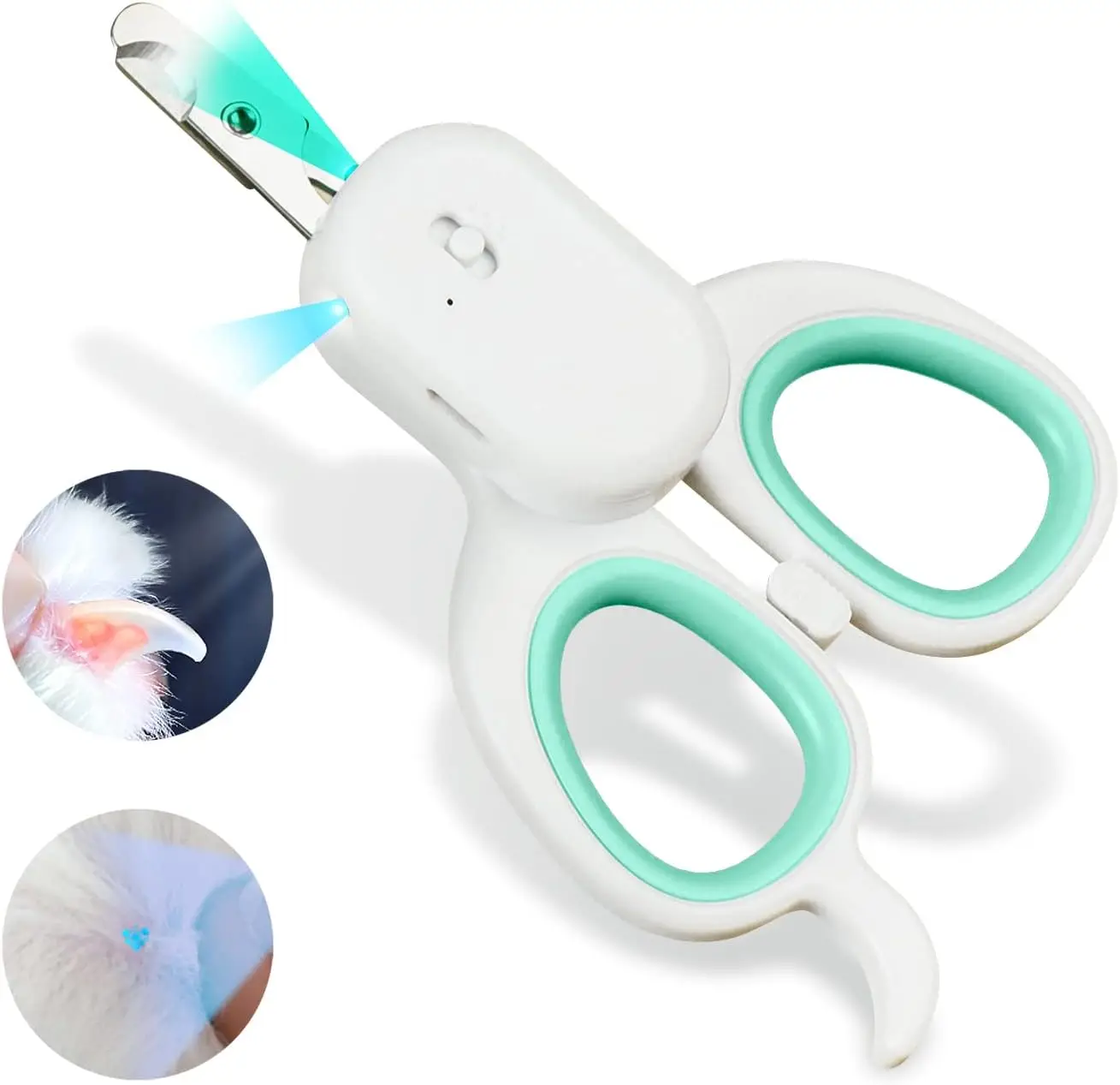OEM Pet Nail Clipper with Ultra Bright LED Light and U V Light for  ringworm detection Cat Claw Trimmer