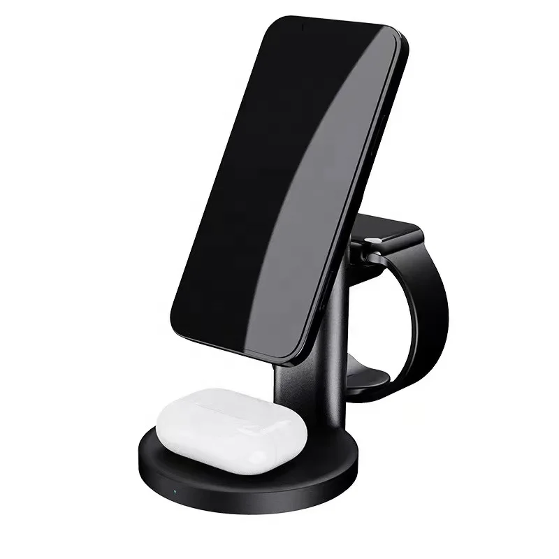 
New concept 3 in 1 magsafe fast wireless charger dock for phone watch headset 