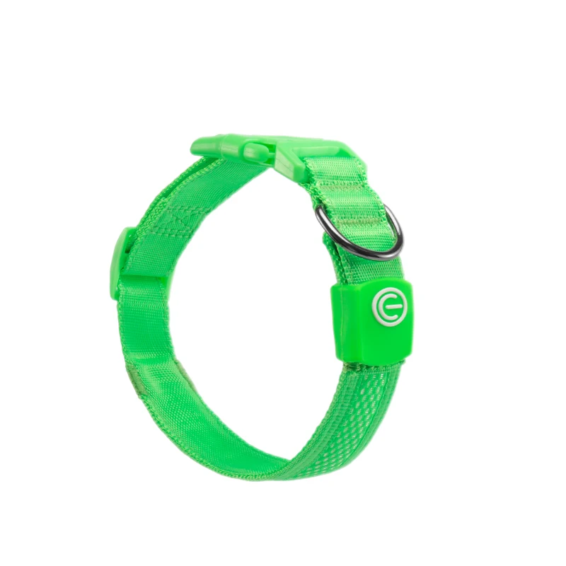 Регулируемый ошейник для собак и кошек, нейлоновый светодиодный ошейник с USB зарядкой