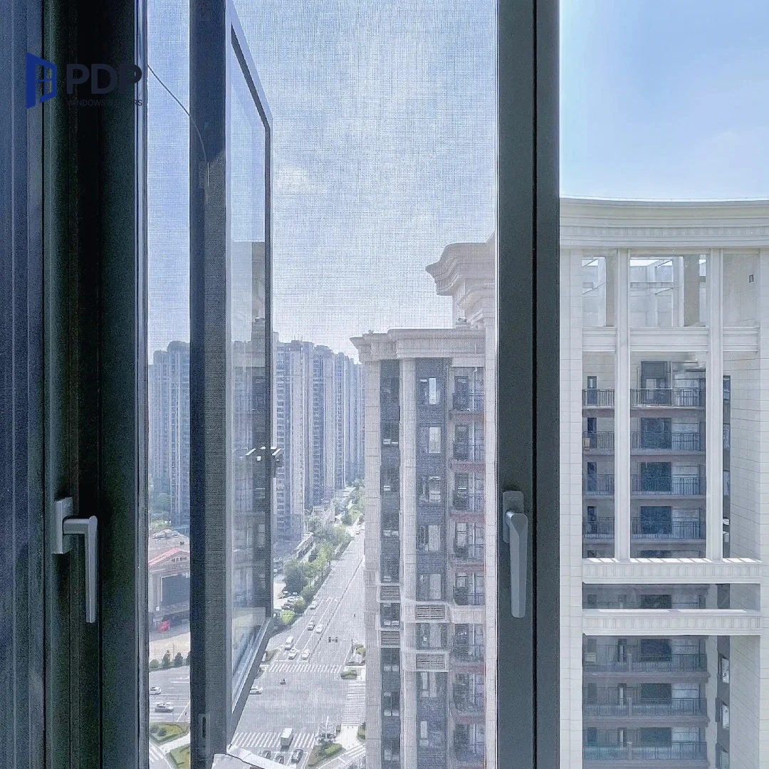 Modern Design Swing Style Aluminum Windows Soundproof and Water Resistant with Thermal Insulation for Door Application