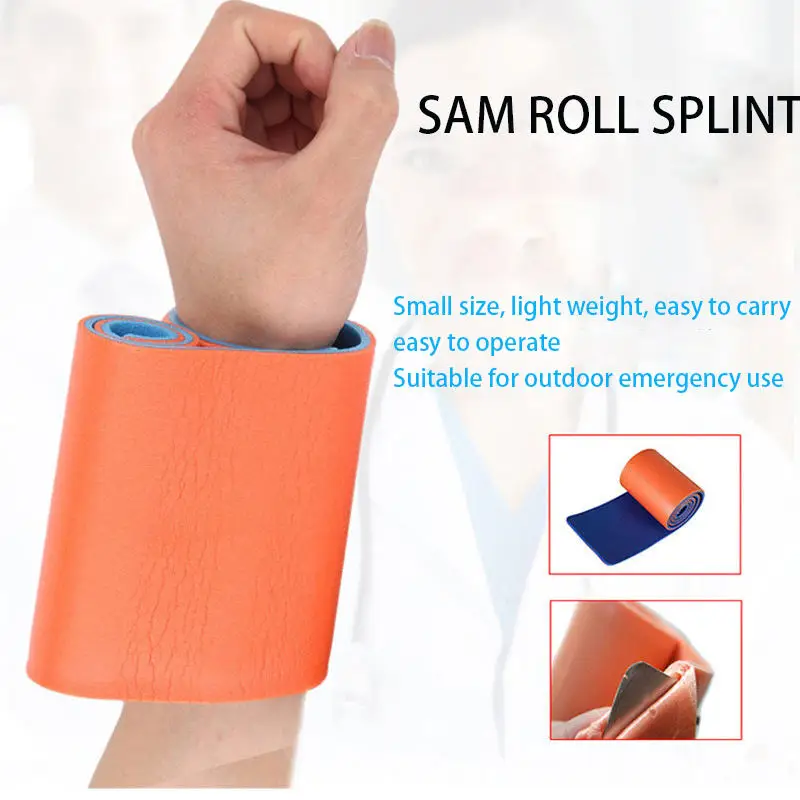 Outdoor Emergency Waterproof Built-in Aluminum Polymer Flat Folded Multi functional flexible medical First Aid SAM Roll Splint
