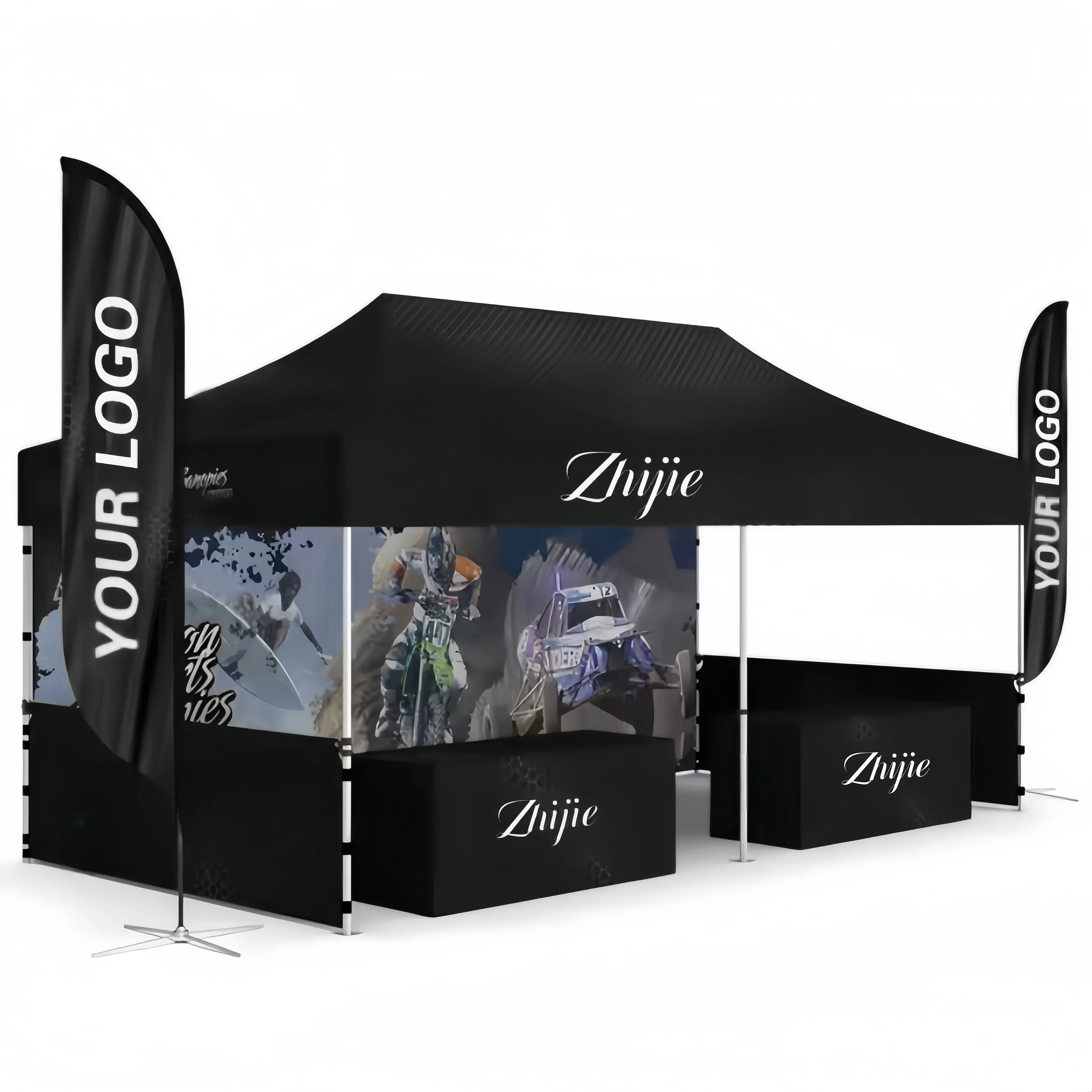 Factory Direct Sale 10 x 10 Custom Print Waterproof Aluminum Frame Trade Show Tent for Outdoor Advertisement