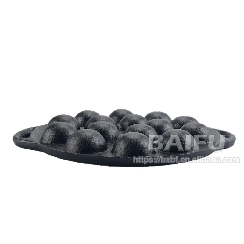 Pre-Seasoned Cast Iron Griddle for Making Poffertjes Pancake Balls, Takoyaki and Thai Kanom Krok