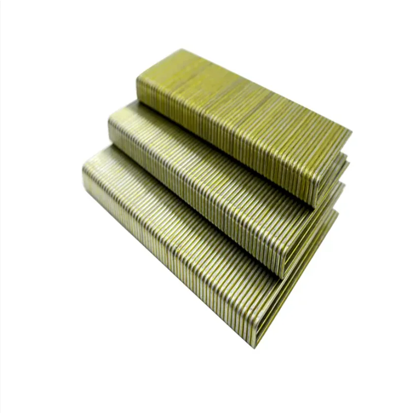 Wholesale Standard Zinc Plated Decorative Nail 90 Series U-Type Air Gun Staples 18GA F Series Brad Nails Sofa Furniture Staple