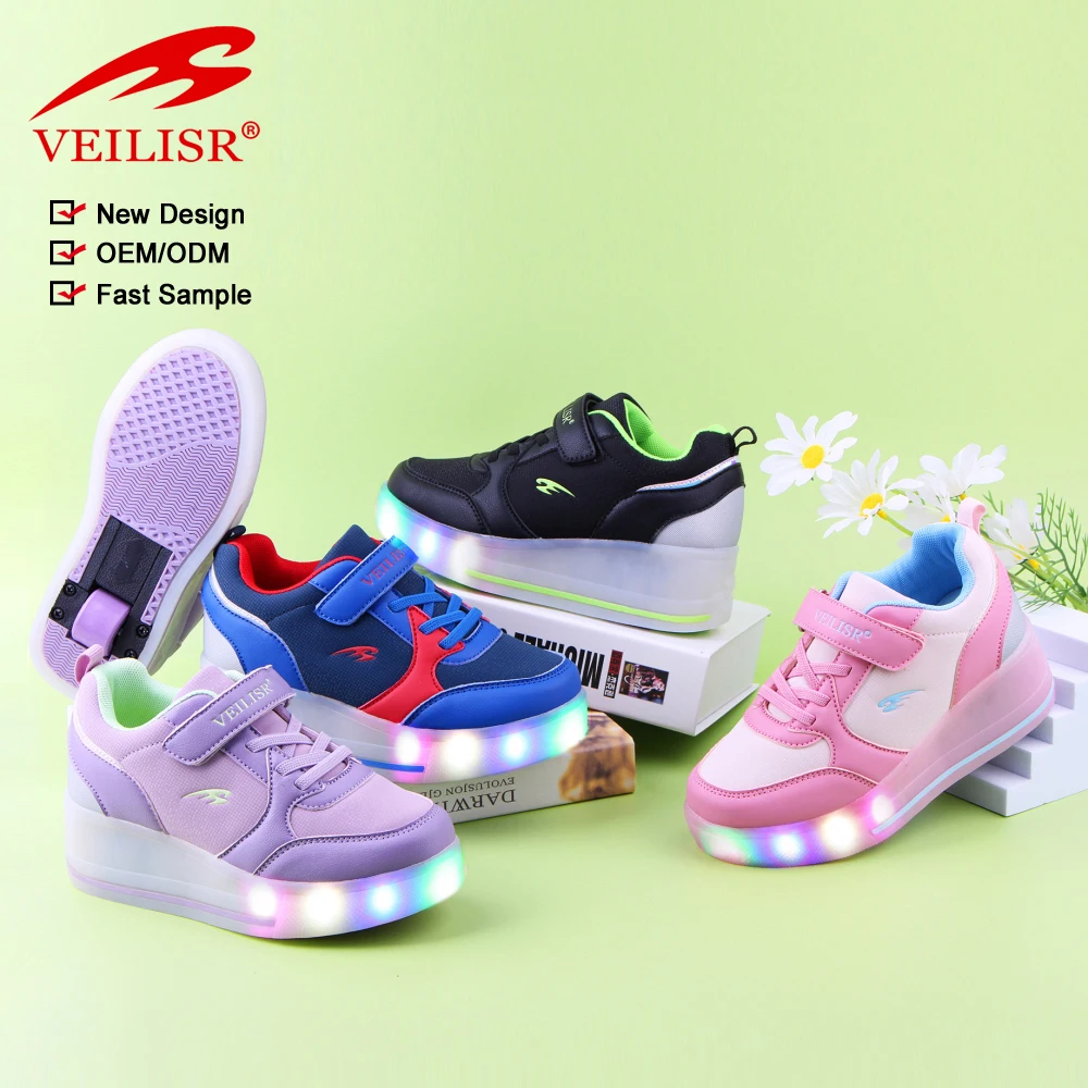 Kids Single Wheels Shoes With Lights Retractable Roller Skates Shoes Led Flashing Sneakers Zapatos Con Ruedas Wheels Shoes