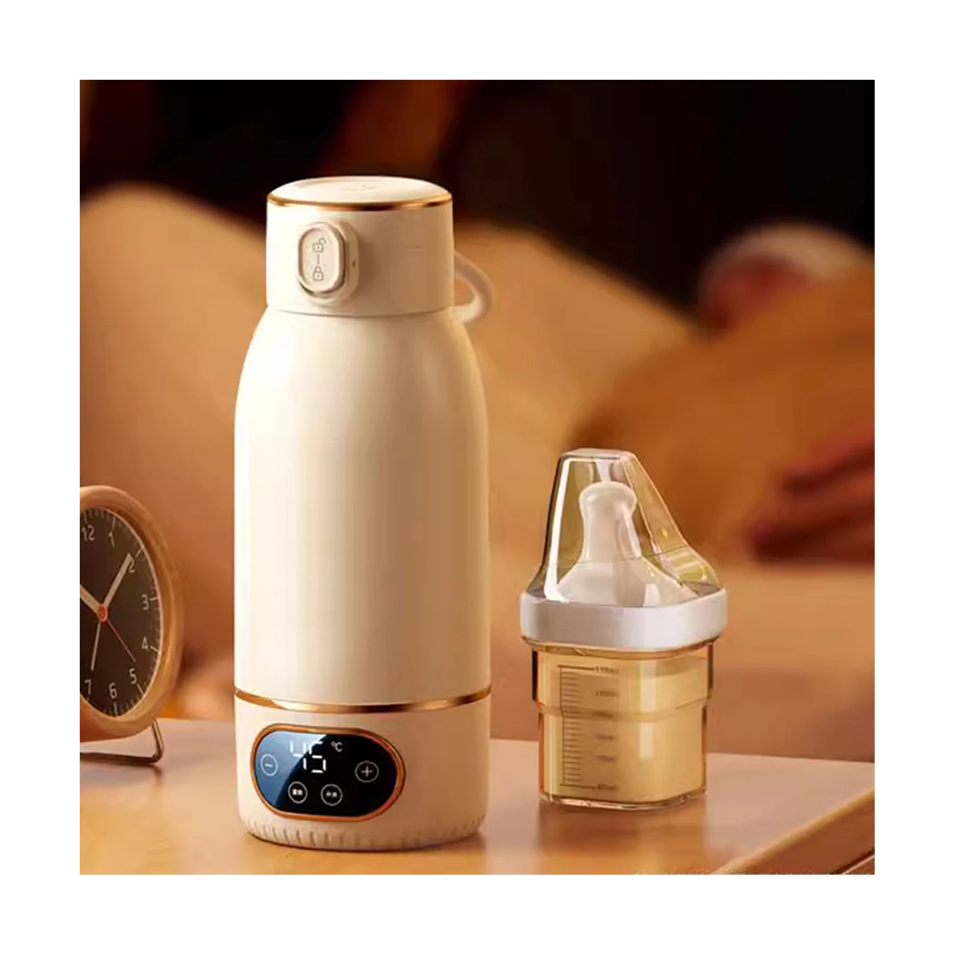Stainless steel 500ml usb charge portable milk water warmer JR07Pro bottle heater travel insulated