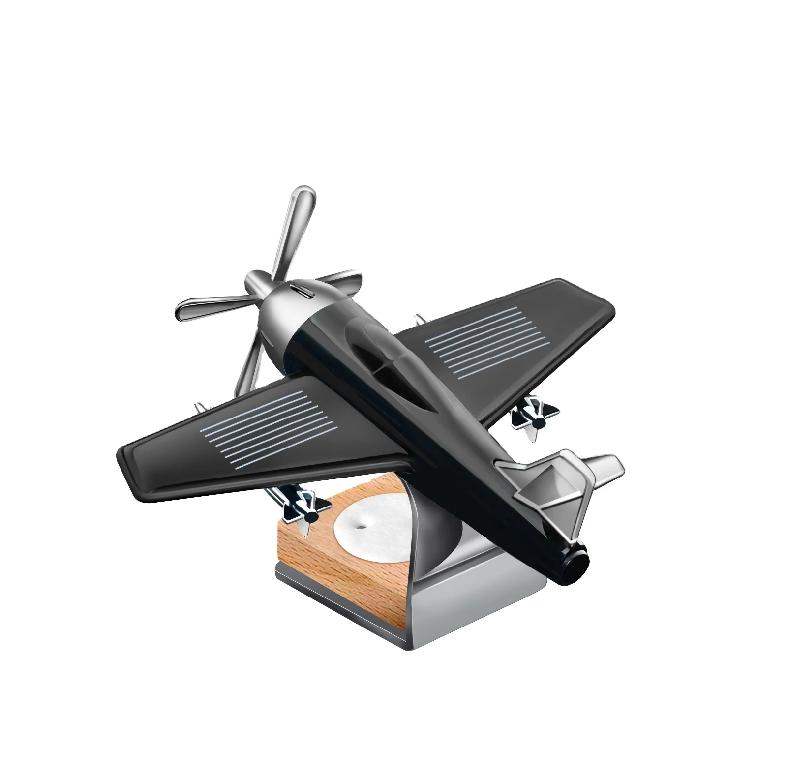 Airsanto Wholesale Metal Car Solar Helicopter Air Freshener Airplane Decoration Solar Energy