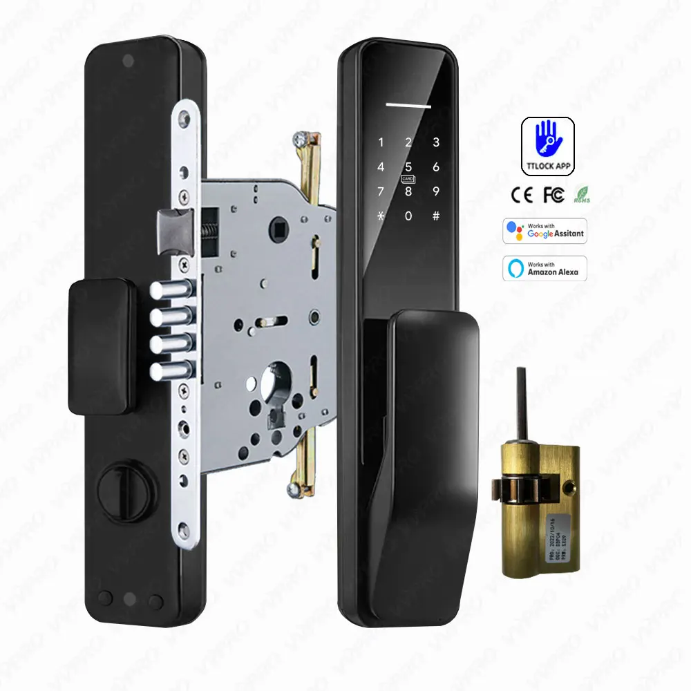 Israel Type Doors TTLOCK ASPP Fingerprint Smart Door Lock Electronic Fingerprint Digital Lock with Alexa Google Home G20