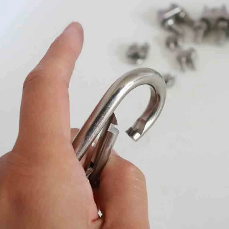 M4 Прямая поставка с завода оптовая продажа застежка-крючок 304 из нержавеющей стали пружинная кнопка для скалолазания карабин