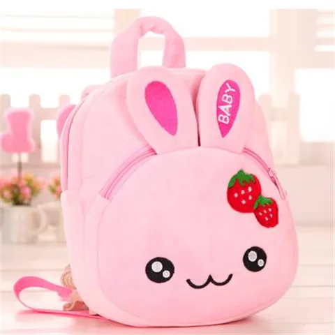 Children School Bag Boys And Girls Strawberry Animal Kids Kindergarten Plush Backpack