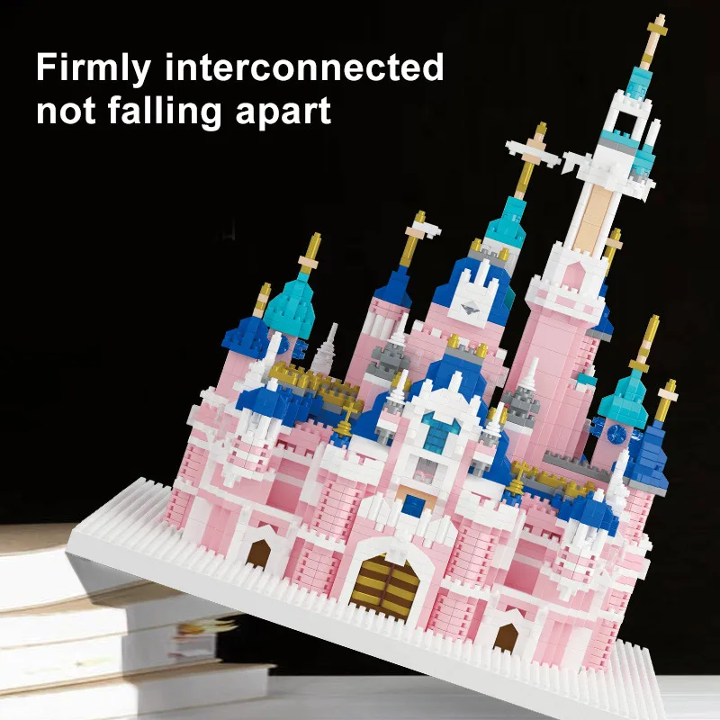 Castle Micro Building Bricks Construction Toy Plastic Build Block Kids Creative Toys Girls Princess Building Block Sets