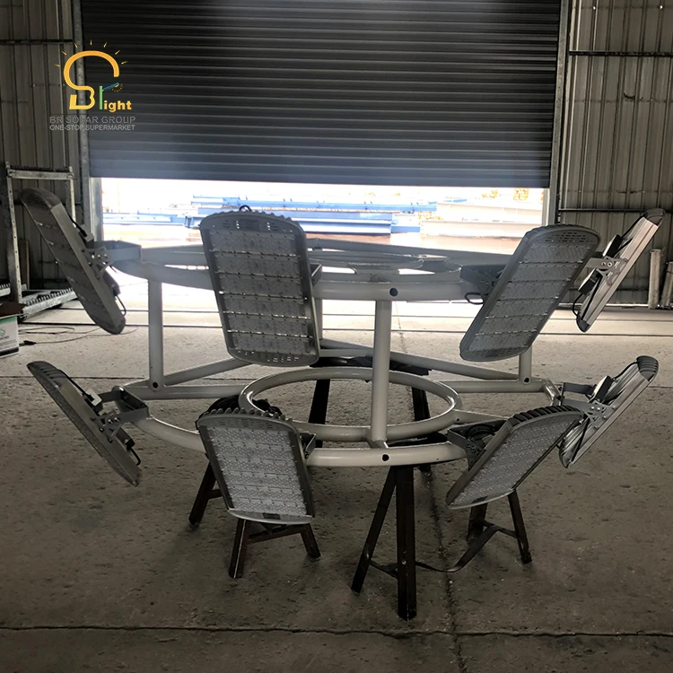 Manufacturer Solar / LED / AC High Mast Lightning Not Telescopic Tower Mast with Lightning Rod For Highway Square