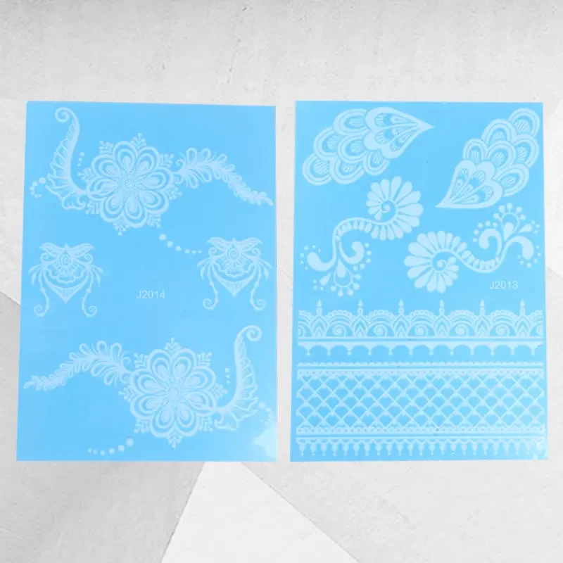 Customized Art Disposable Beauty Colorful Tattoo Sticker 3D White Waterproof Henna Temporary Tattoo Paper