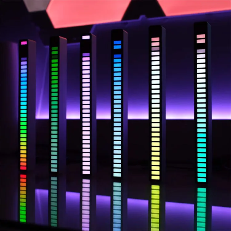 Автомобильный музыкальный RGB-светильник с голосовой активацией световой индикатор ритма панель голосовым звуковым управлением светодиодный ритмический спектр