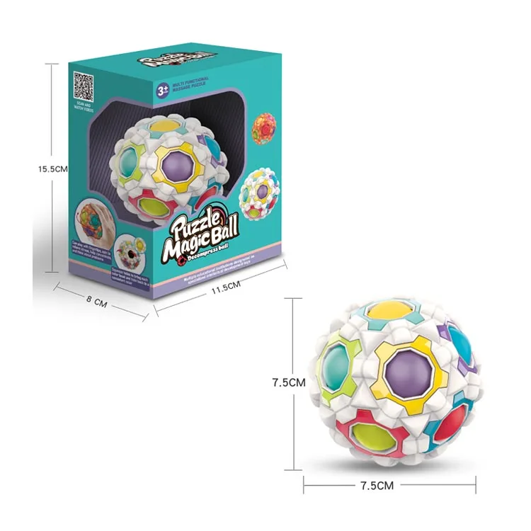 New Educational Speed Push Toy Multi Functional Magic Ball Rotary Decompression Fingertip Puzzle Rolling Fitness Massage Ball