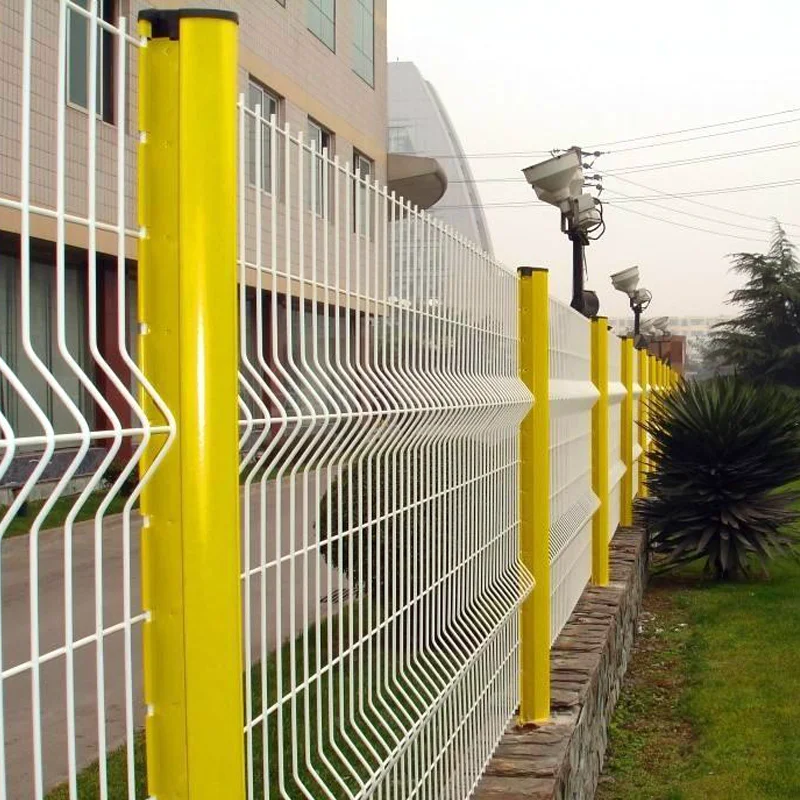 Hot-dip galvanized welding mesh fence Enclosure pvc coated anti-climbing fence Vegetable farm triangle 3D wire mesh fence