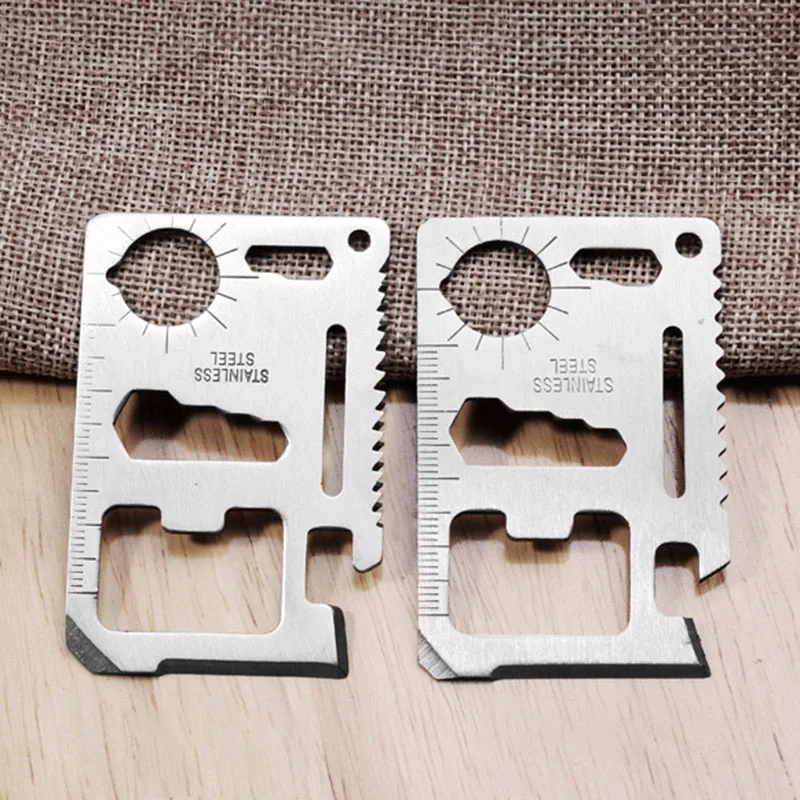 Big Creative Outdoor Camping Tool Card 11 Kinds Of Multi-function Swiss Knife Card Life Saving Card