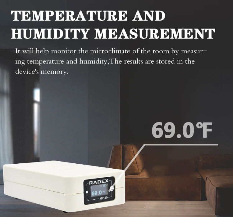 Radon detector temperature
