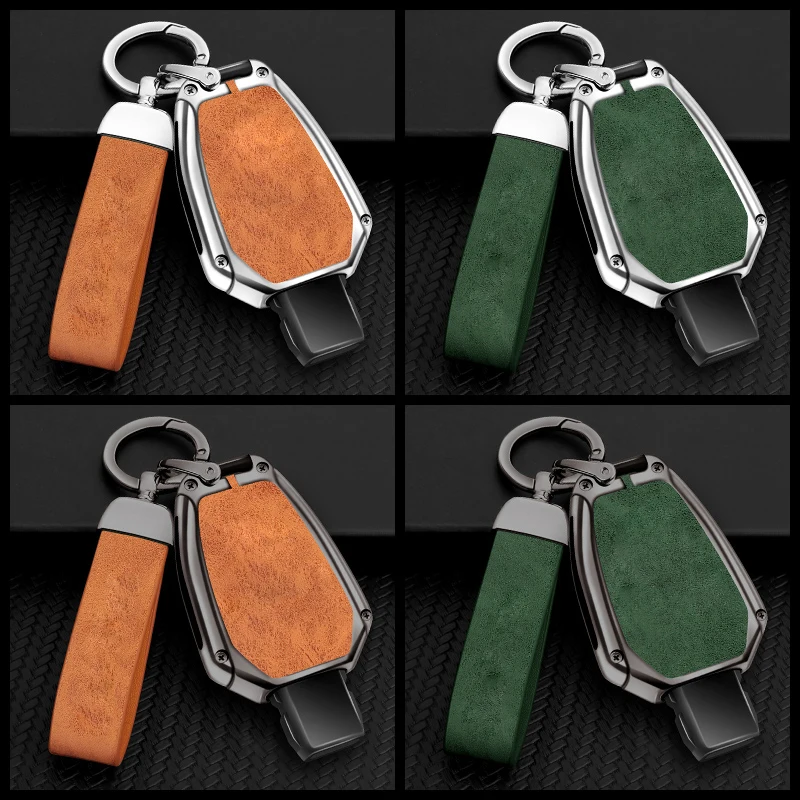 Zinc Alloy Leather TPU Car Key Cover for Mercedes Benz A B C E S Class W204 W205 W212 W213 W176 GLC CLA AMG W177