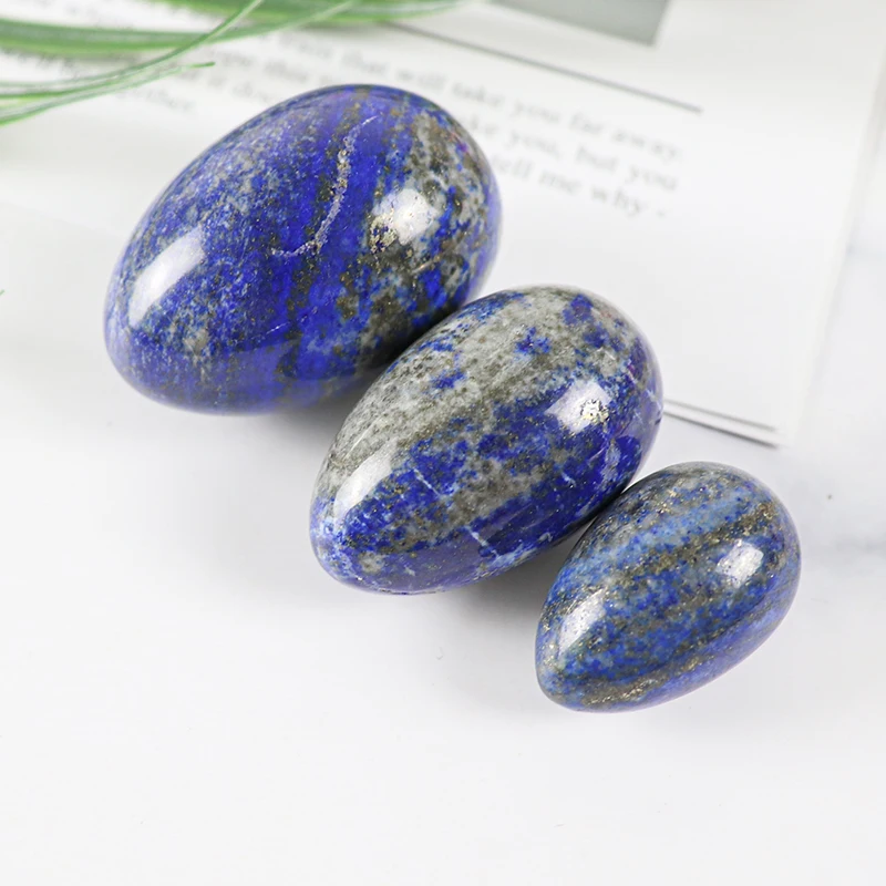 High quality natural massage Kegel Exercise Yoni Eggs sets Semi-precious stone Lapis Lazuli yoni eggs