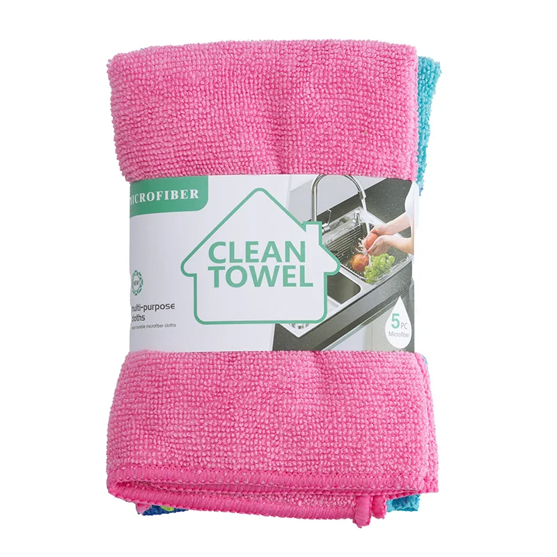 Factory Wholesale microfiber cleaning cloths custom Microfiber drying towels kitchen towels soft Absorbent dish rags  30*30cm