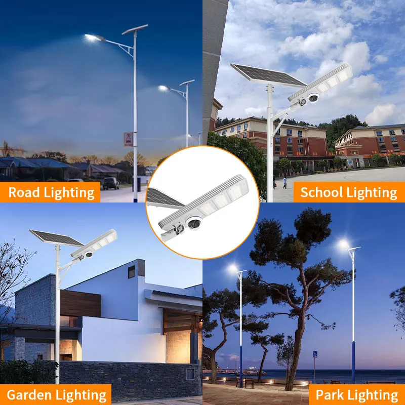 100W smart Wifi integrated solar light with monitoring camera waterproof App control solar street light support voice intercom
