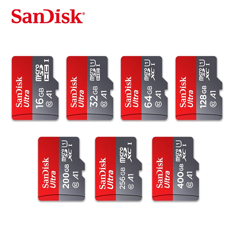 SanDisk карта памяти, класс 10, 32 ГБ, 64 ГБ, 128 ГБ, 200 ГБ, 256 ГБ, 400 гб