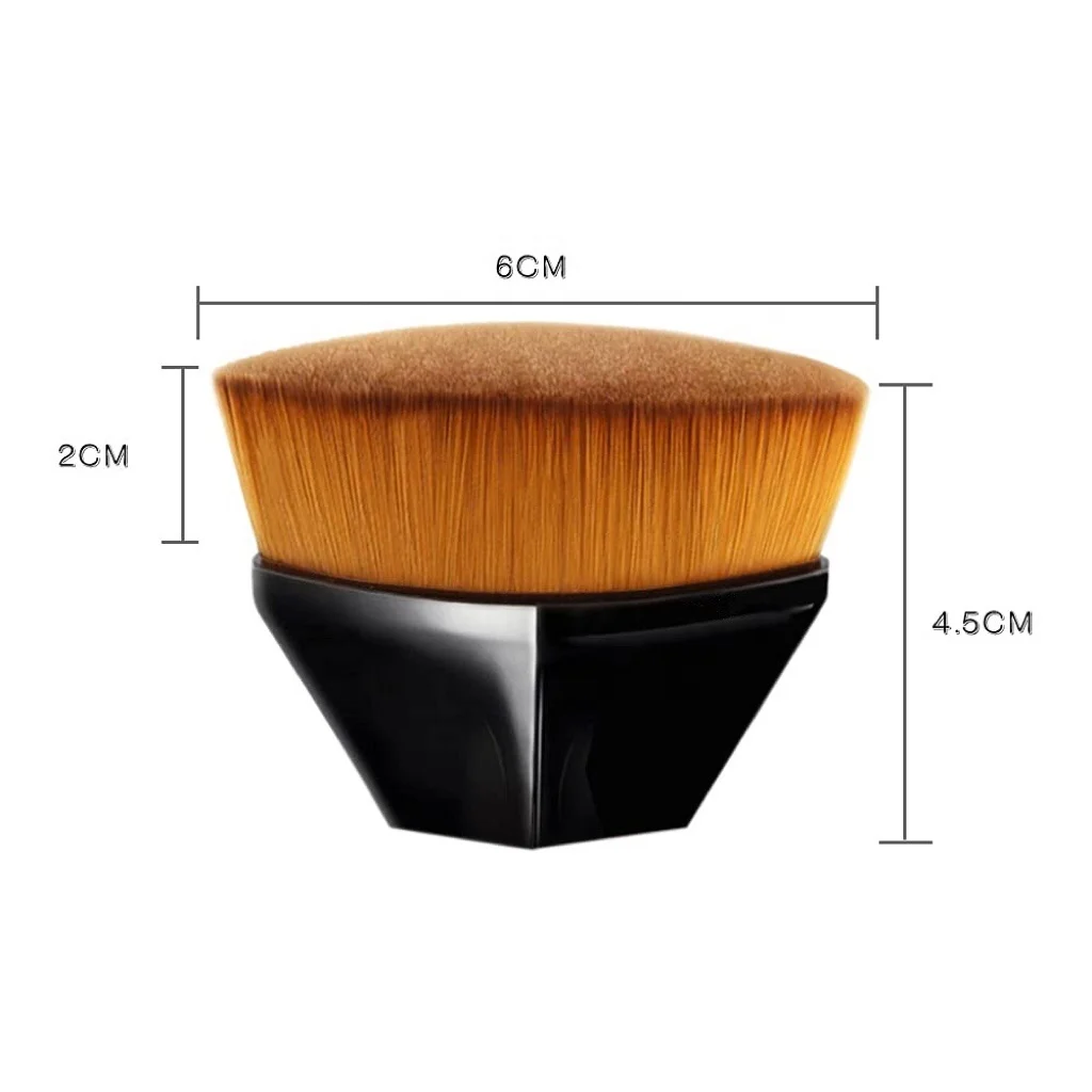 55# Liquid Powder Foundation Makeup Brush Blending Liquid Cream Flat Head Face Cosmetic Powder Brush with Case