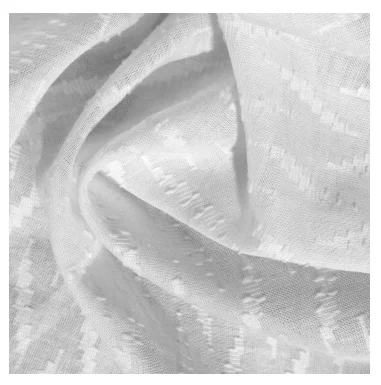 
Factory Price 100% Cotton Woven Clipped Sheer Jacquard Fabric With Abstract Geometric Pattern 