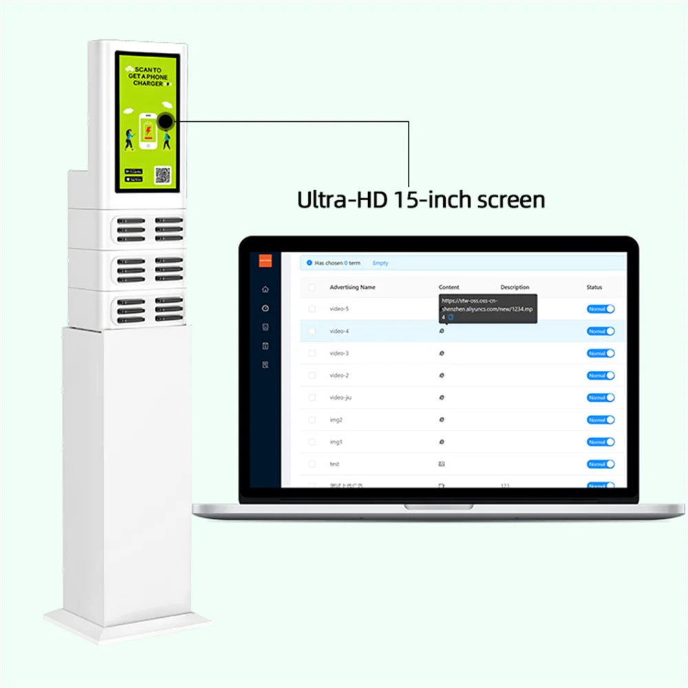 OEM manufacturer 18slots 5000mAh sharing power bank vending machine mobile phone powerbank charging station