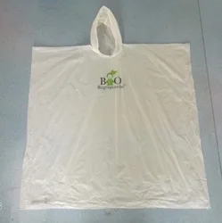 Custom LOGO PE plastic transparent pocket clear disposable & reusable raincoats waterproof rain wear coat poncho for men adults