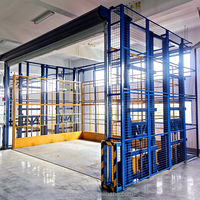 construction hydraulic freight elevator 220v goods lift for warehouse cargo lift outdoor elevator price
