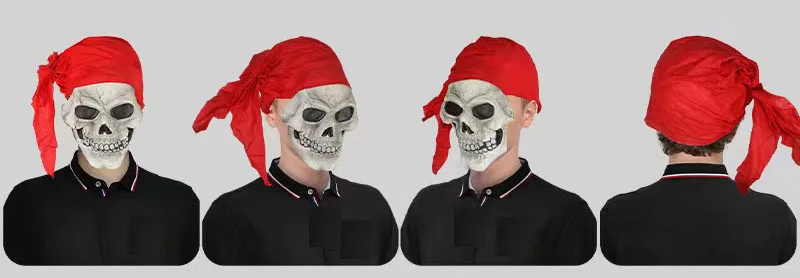 Hot Sale Halloween Scary Mask Horror Ghost Cosplay Scream Latex Mask Scary RED Scream Ghost Mask