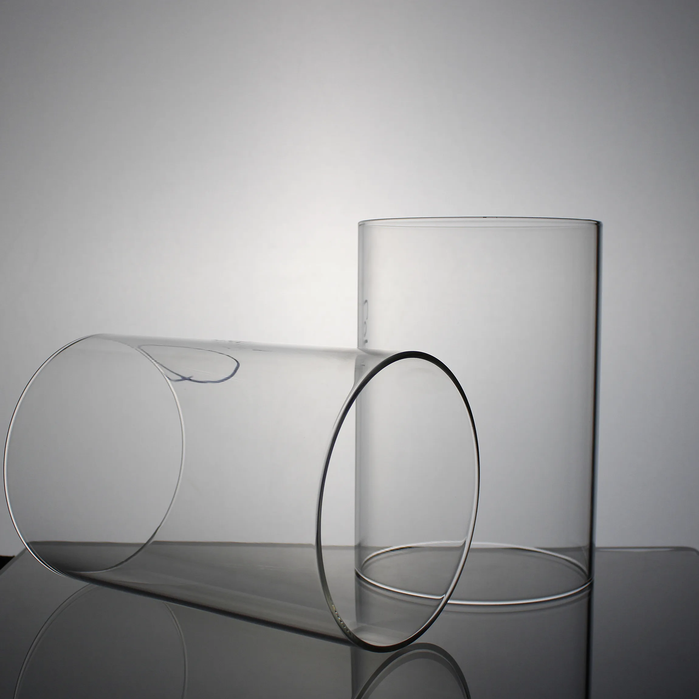 Factory low price heat resistant clear borosilicate 3.3 glass tubing cylinder quartz transparent glass tube for blowing