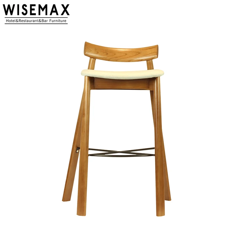 Мебель WISEMAX популярная коммерческая барная мебель из массива дерева изогнутая спинка высококачественный барный