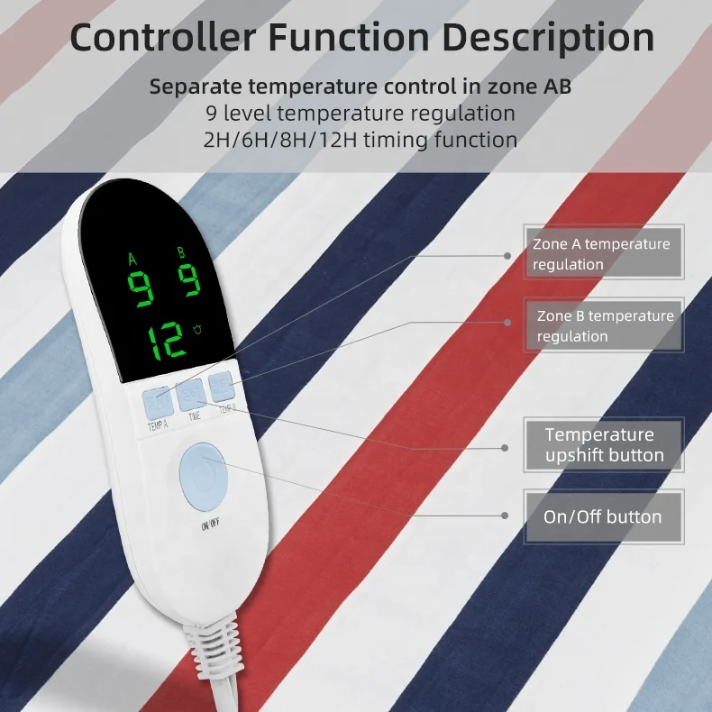 Amazon best selling King Bed 220v110v heated electric throw blanket Winter High Quality Plush Element Customizable Coral Sherpa