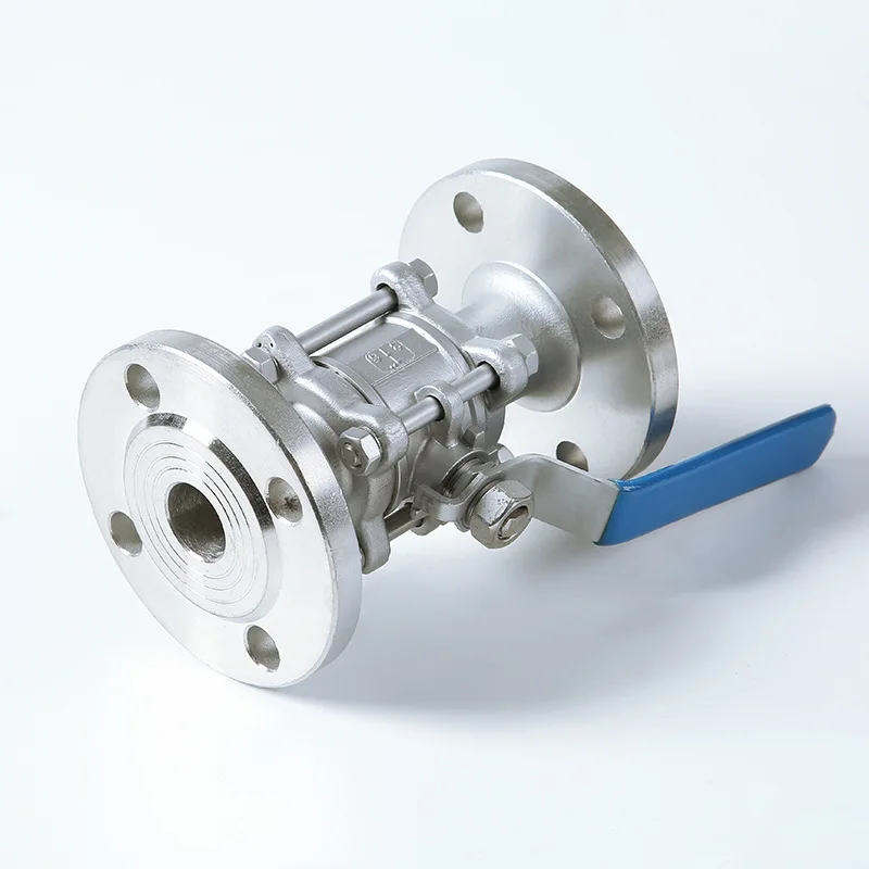 DIN PN16/PN40 304 stainless steel 3PC Ball Valve Flanged End flange ball valve 3pc flanged 3PC ball valve
