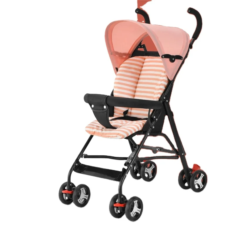 2023 Wholesale Baby Stroller Lightweight Portable With Umbrella Cart Easy To Sit Summer Foldable Baby Stroller
