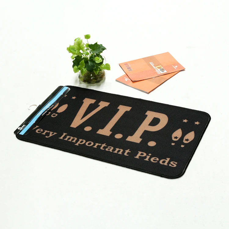 
Wholesale on sale PET backing non slip home use floor nonwoven customize print door mat 