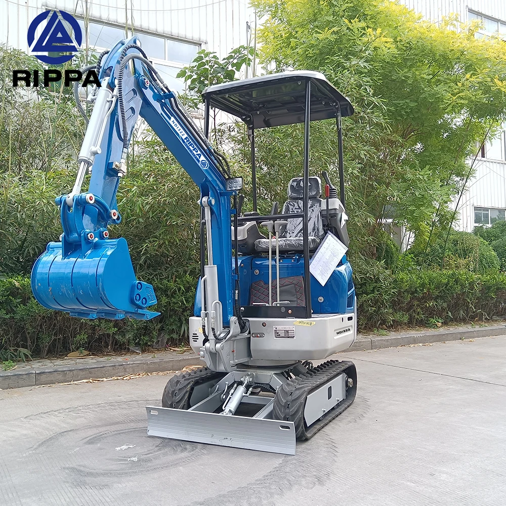 Rippa Mini Excavator 1.4ton Micro Excavator Farm Small Digger Excavator Machine With Spare Parts