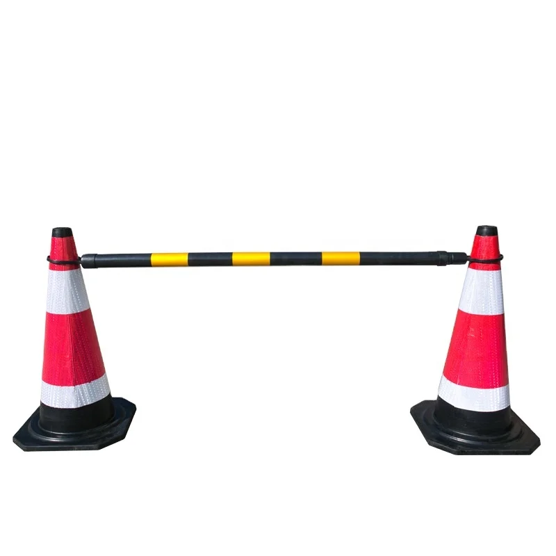 Factory Direct Sales Reflective Plastic Retractable Bar Warning Cone Bar For Road Construction
