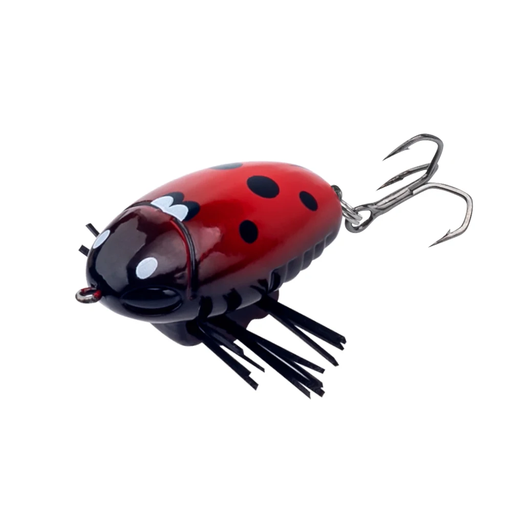 Kingdom New Arrival Floating Beetle Lure 1.8g 3.3g Artificial Insect Bionic Fishing Bait Topwater Bug Lure For Monster Fishing