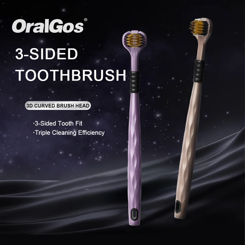 ORALGOS 3-Sided Toothbrush: Experience Scientific Brushing and Triple Cleaning Power
