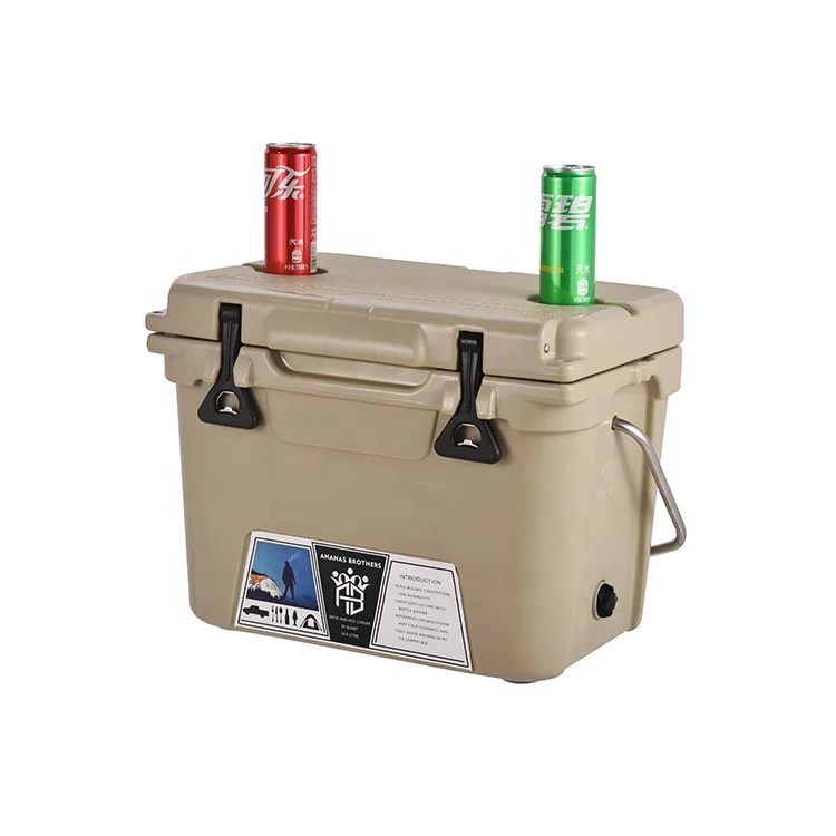 Custom 20L 45L 65L 110L 145L Camping rotomolded cooler with Bottle Holder