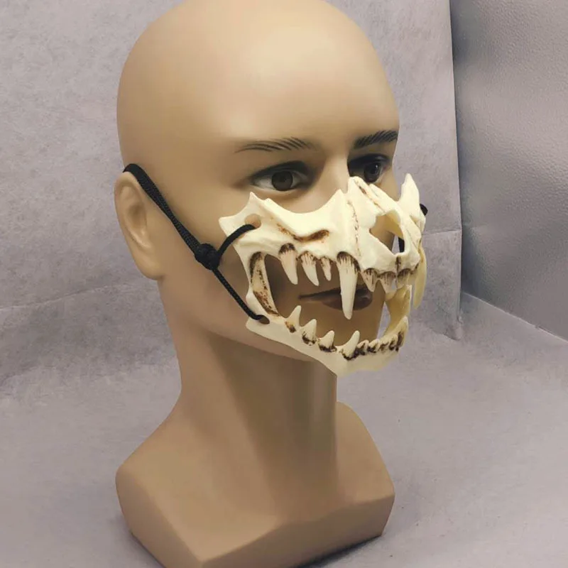 
Tooth bone resin horror Japanese writer Tiger Party horror decorations Horror Halloween mask 