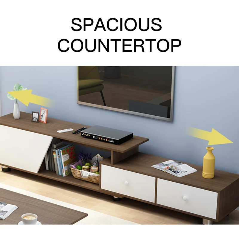 
Living Room Bedroom MDF Sideboard Storage Cupboard TV Cabinet Free Standing Cabinet 