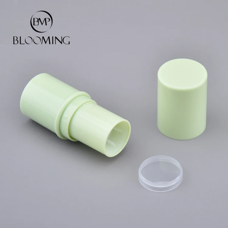 OEM ODM Factory Makeup Packaging Round Plastic Lipstick Tube Empty Case Solid Perfume Contour Lip Balm Blusher Stick Container