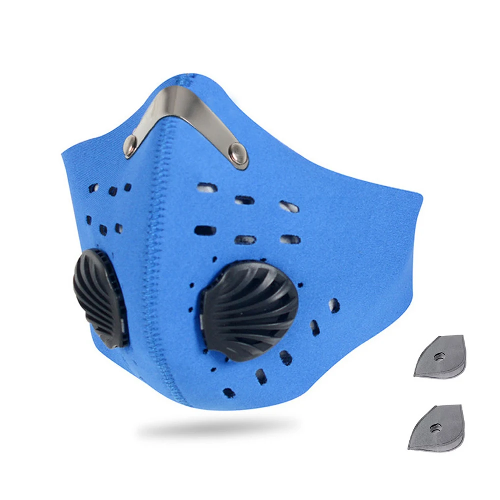 
Cycling Mascarilla Outdoor Bike Helmet Activated Carbon Breathing Valve Mouth mascarilla With Cotton Filter Dustproof Headband 