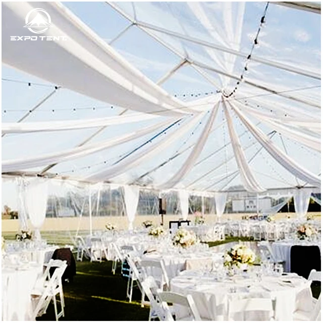 Luxury Transparent Wedding Tents Event Tent Event Outdoor Marquee With Clear Roof Tents for 150 People Events Marquee